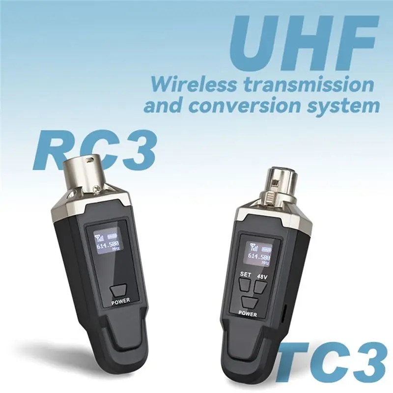 A31T Wireless Microphone System Transmitter and Receiver 48V Capacitive Dynamic for Studio Performance, 460-950MHz
