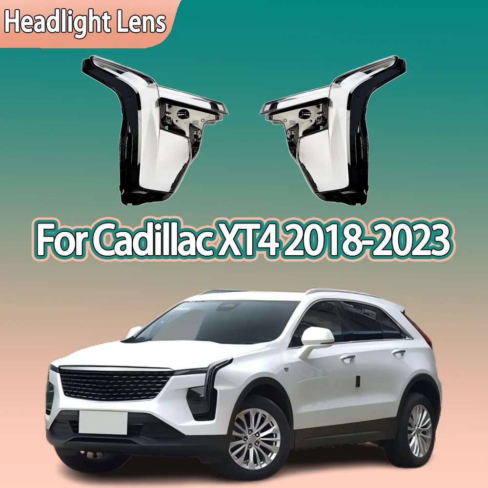 

For Cadillac XT4 2024 Car Front Headlamp Cover Transparent Headlight Shell Lens Replace Original Lampshade Plexiglass