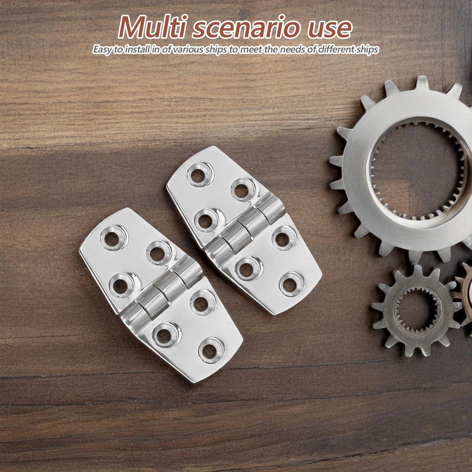 

4 Pcs Steel Marine Hinges 316 Grade Stainless Gate Hinge Boat Hatch Hardware Silver Round Flap Hinge For Vessels