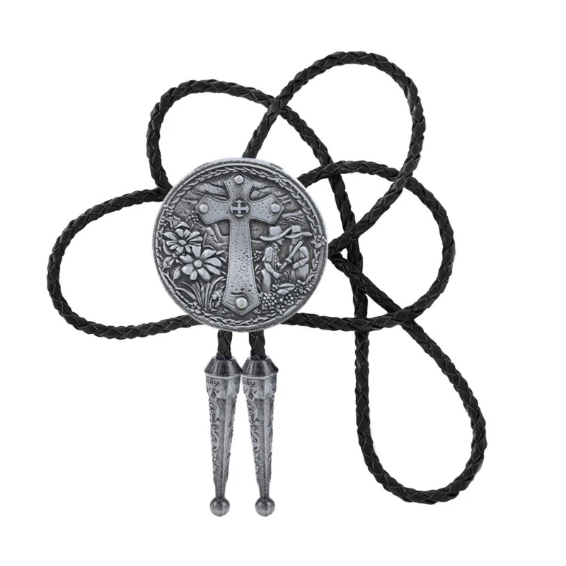 Couple Casual Necktie Cool Retros Bolo Tie Necktie Stainless Steel Bolo Tie for Business and Event