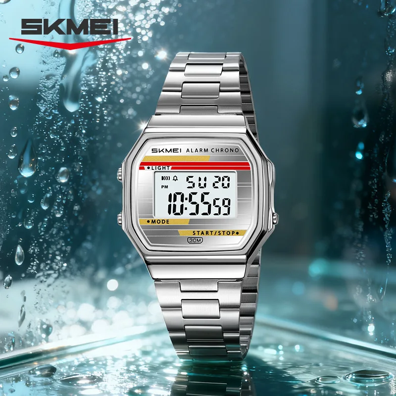 SKMEI 2514 Small Square Electronic Watch Waterproof Luminous Multi-functional Student Sports Fashion Watch Electronic Watches