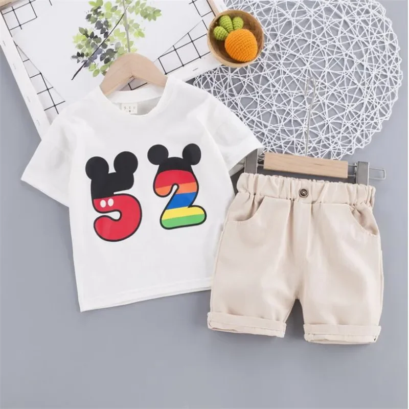 Hot Sale Children Clothes Suit Summer Kids Boys Cartoon T Shirt Shorts 2Pcs/Set Kids Infant Fashion Clothes Toddler Sportswear