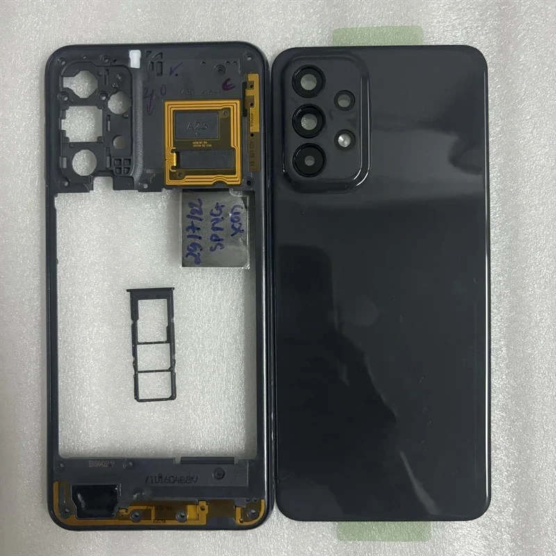 

Для Samsung Galaxy A23 4G 5G A235 A236 чехол для аккумулятора корпус средняя рамка задняя крышка с запасными частями для объектива камеры