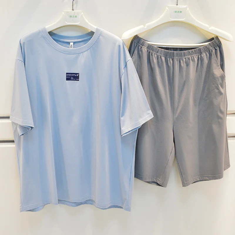 anziban-casual-cotton-pajamas-men's-summer-new-style-simple-letter-fashion-short-sleeve-shorts-home-clothes-youth