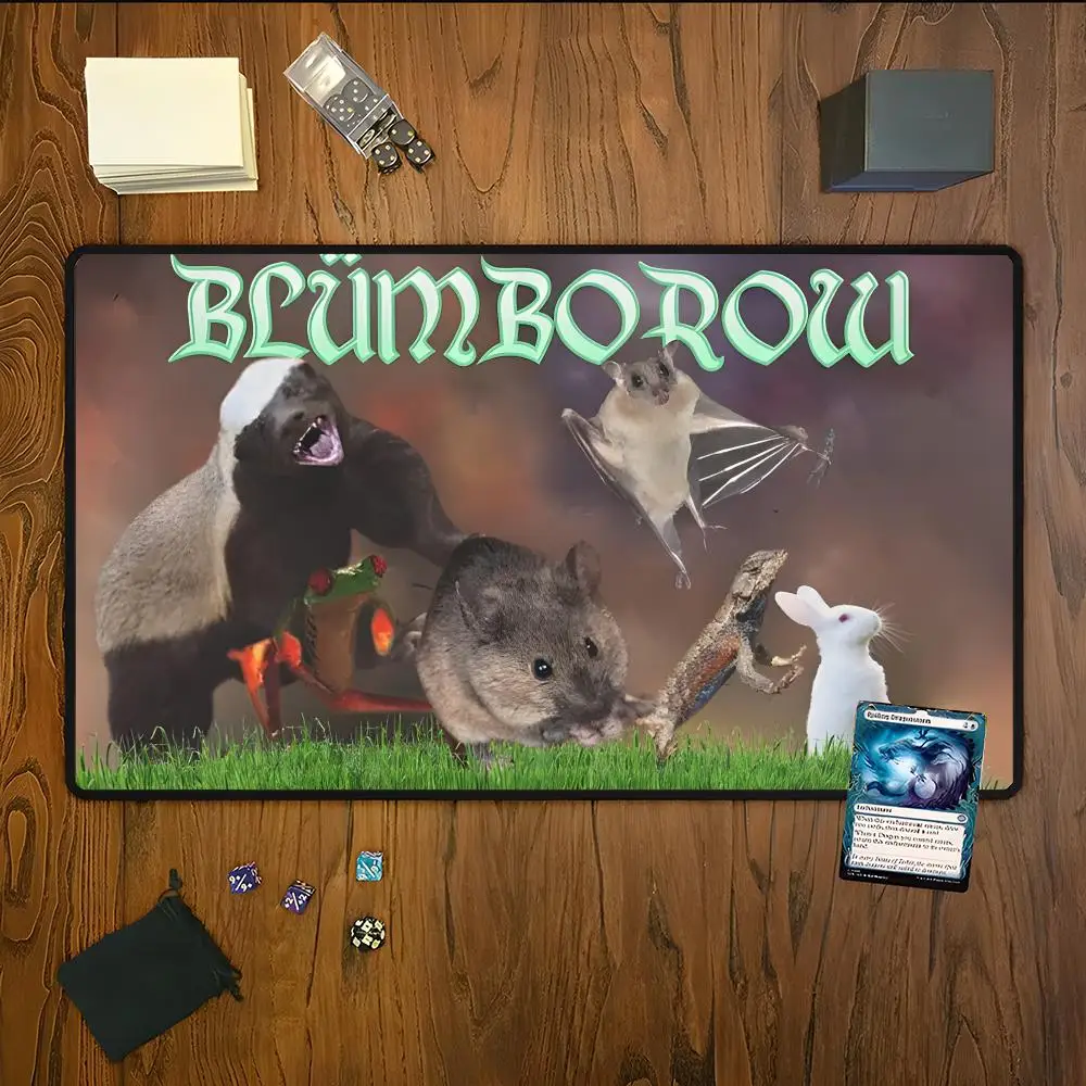 Missed My Trigger Design Mouse Pad Game Mat مكاتب الكمبيوتر الكبيرة لوحة الماوس المضادة للانزلاق Playmat ل MTG DTCG CCG RPG سجاد مضحك #4