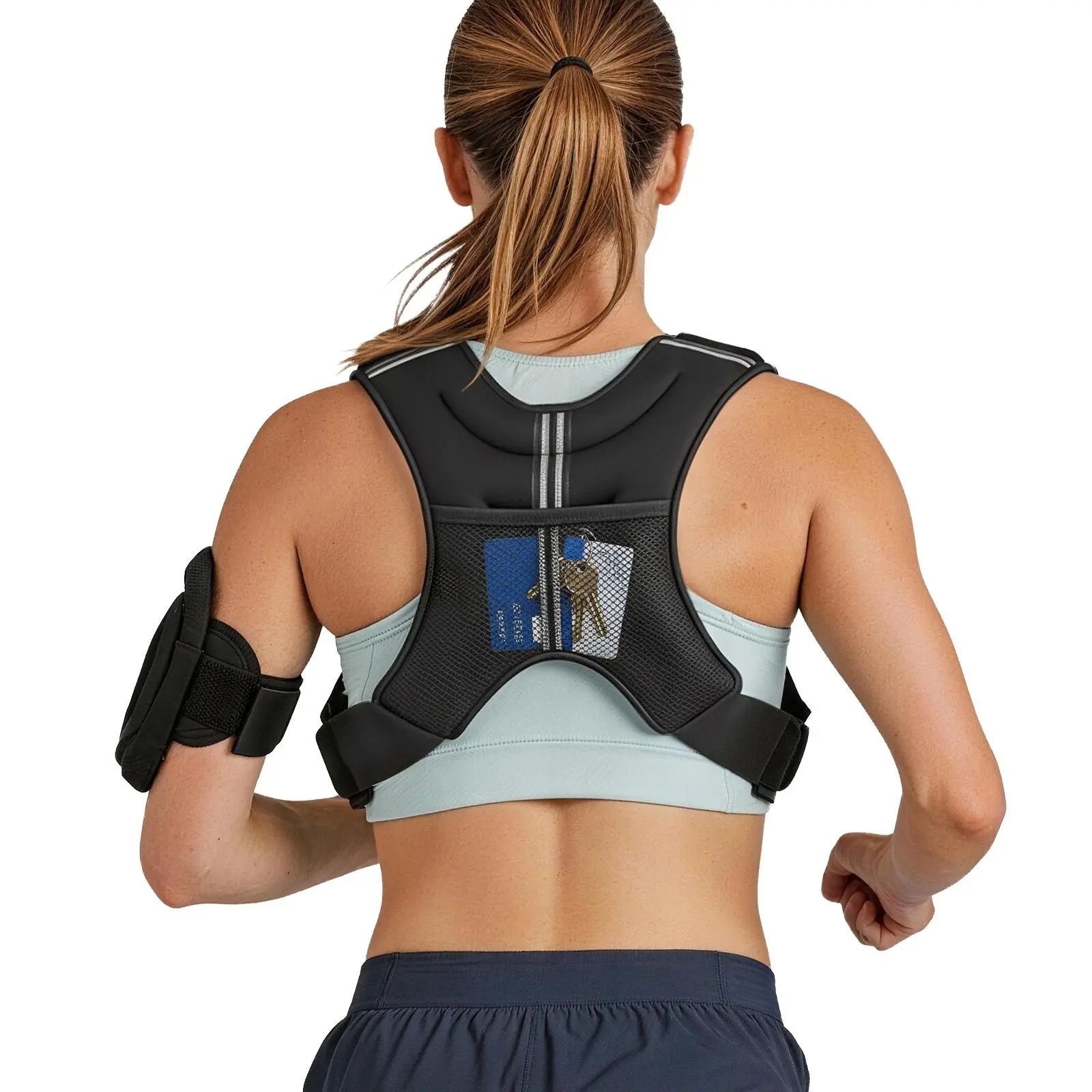 

Weighted Vest, 10 lbs Body Weight Vest for Men Women, with Reflective Stripe, Adjustable Buckle, Workout Equipment for Strength Training, Running, Jogging, Fitness, Muscle Building, Weight Loss