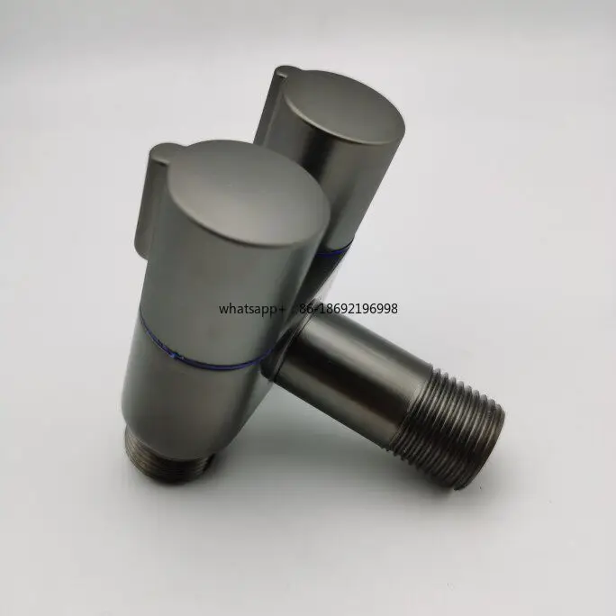 Thickened Stainless Steel Gun Gray Toilet Triangle Valve One in Two Out Three Way Water Valve Double Outlet Separate Switch