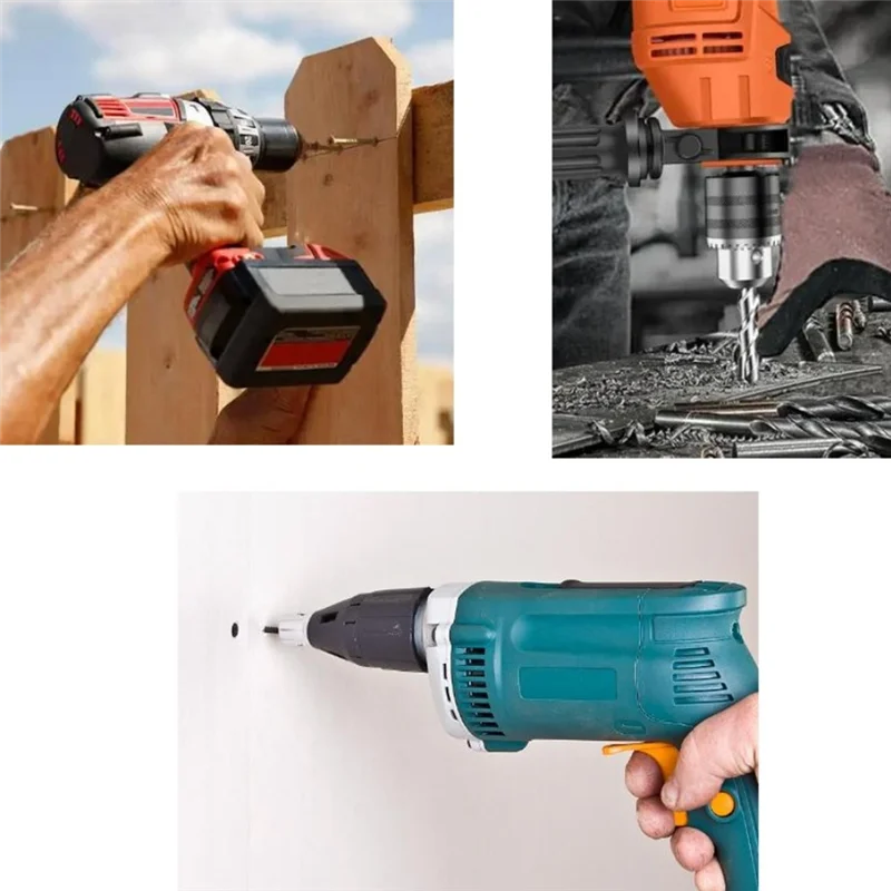 ABPQ-Per Mandrino per trapano elettrico con gambo da 6,35 mm Adattatore a sgancio rapido Parti per mandrino di conversione per trapano elettrico ricaricabile senza spazzole