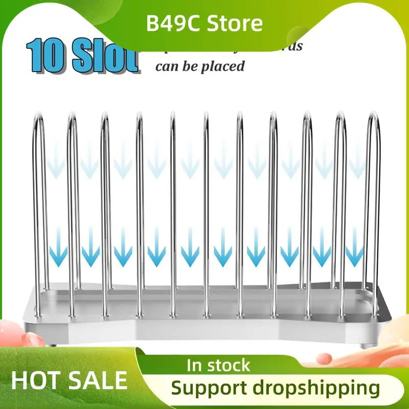 B49C Vinyl Record Display Rack Metal Stand For 7" And 12" Albums 10-Slot Organizer For Music Lovers For Home And Office Silver