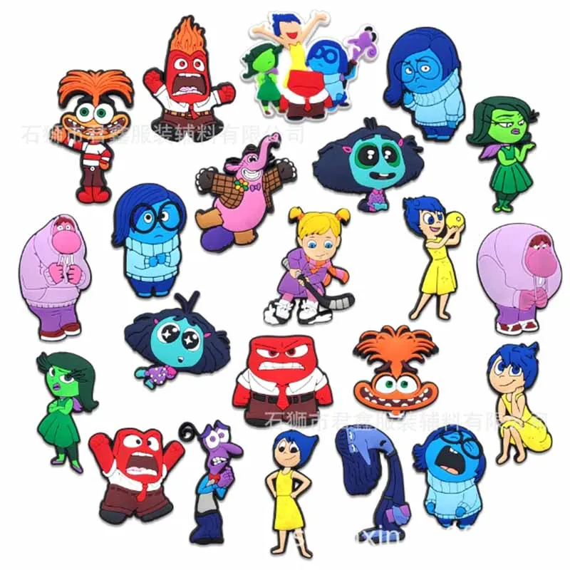 Funny MINISO Disney Inside Out Shoe Charms For Clogs Sandals Sadness Shoe Accessories DIY Sandals Party Favor Gift Idea