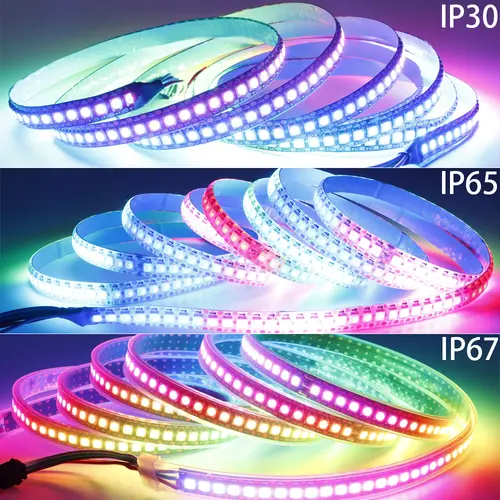DC12V WS2815 5050 Smart RGB Pixels LED Strip DC5V WS2812B Individually Addressable IC 30/60/74/96/144/Leds/M WS2812 Tape Light - Image 5