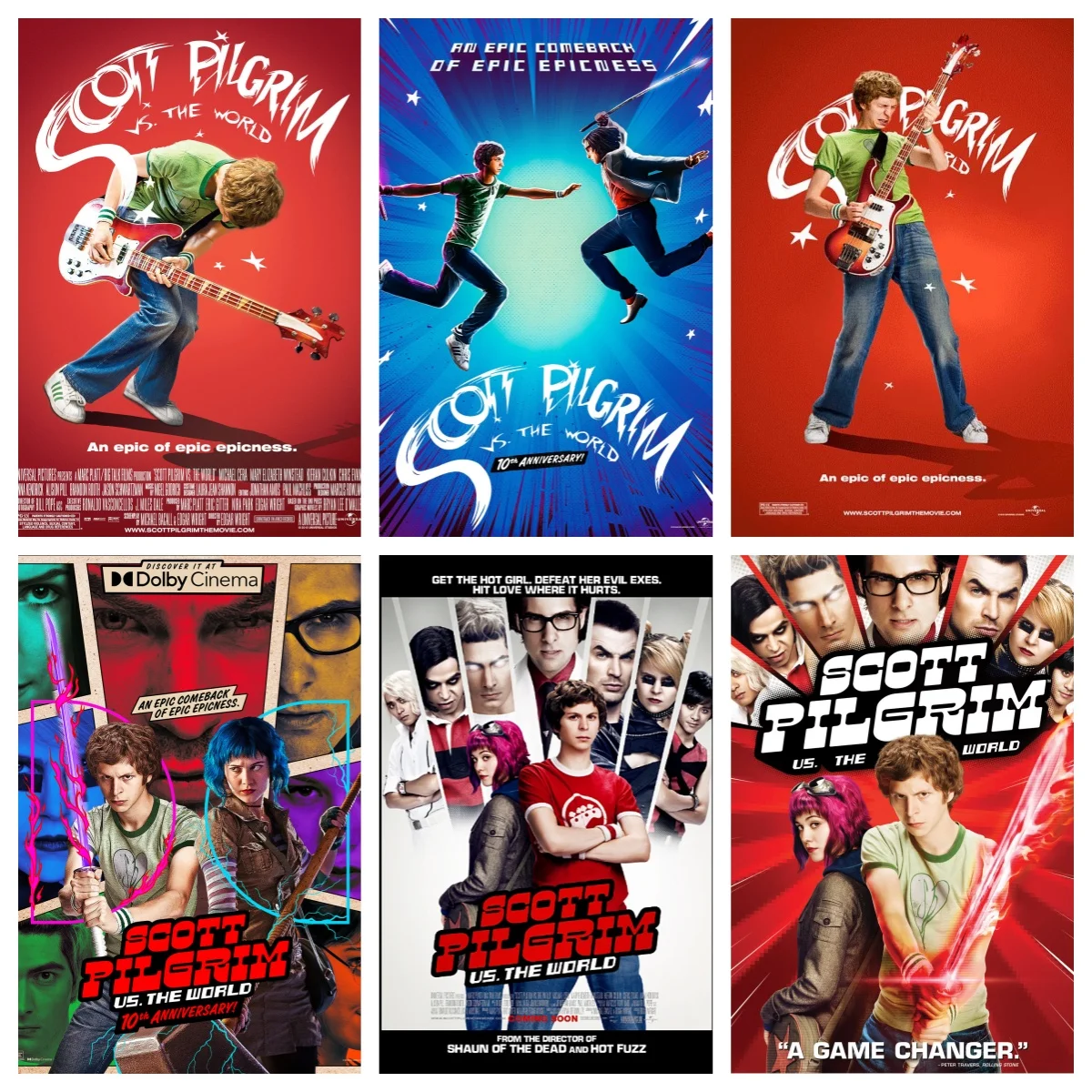 Movie Scott Pilgrim vs. the World 2010 Posters And Prints Wall Art Picture Abstract Home Decor