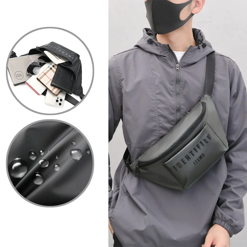 

Waterproof Shoulder Bags for Men Korean Style Man Chest Bag Oxford Male Crossbody Bag Retro Unisex Waist Bag