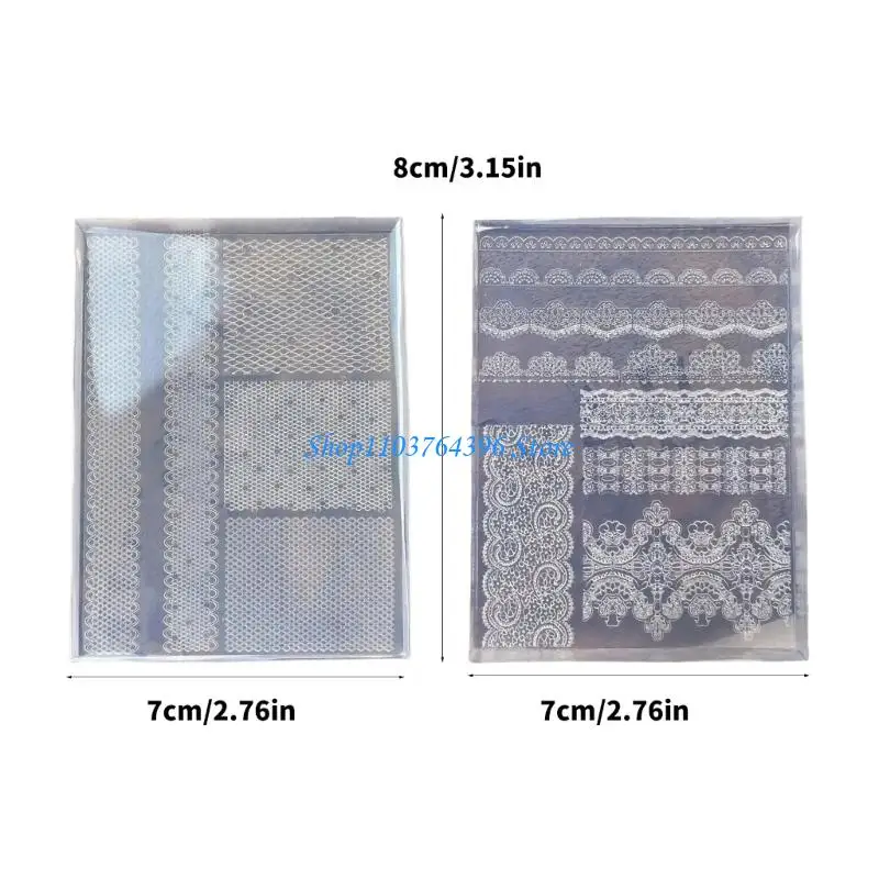 قالب صياغة سيليكون مرن مع نقش دانتيل لصنع المجوهرات وتصميم فن الأظافر