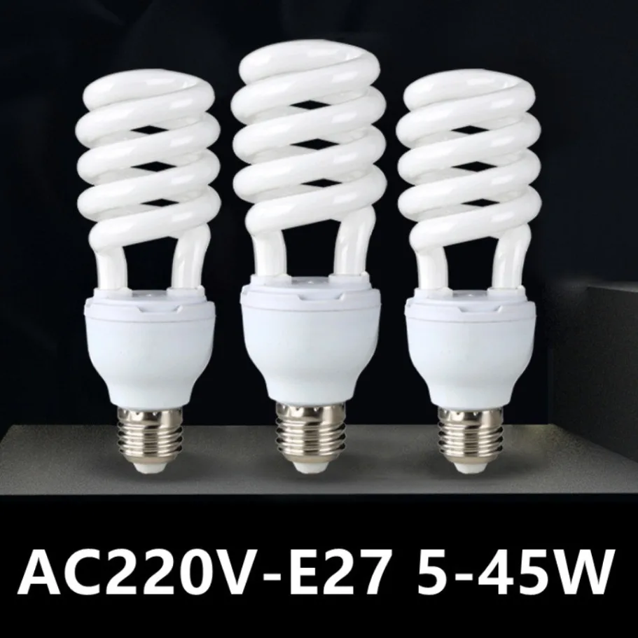 

AvvRxx Spiral Light Bulb Energy-saving Lamps Tubes E27 5-45W Retro Decor Lamps Bright Bulbs AC220V LED Lamp Home Decoration Lamp