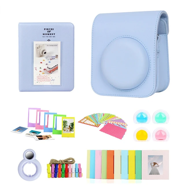 7-in1 Set For Fujifilm Instax Mini 12 Camera PU Case Bag/Photo Album/Sticker/Frame/Small PhotoFrame/Self Shooting Mirror