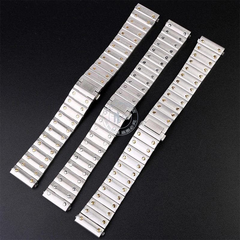 Solid Precision Steel Watch Chain for Car-tier New Santos WHSA0007 W2SA0009 WSSA0010 0009 Watchband 21mm Quick Release Strap