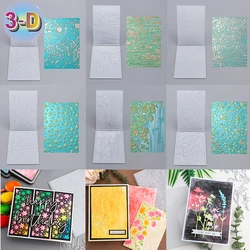 3D Embossing Folder Blooming Flower Wall Star Pattern Background For Adding Textured Detail To Paper Crafting DIY Project Making