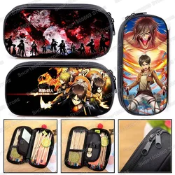 Anime Attack On Titan Cosmetic Cases Pencil Bag Levi Mikasa Eren Boy Girl School Case Kids Pencil Box Children Stationery Bag