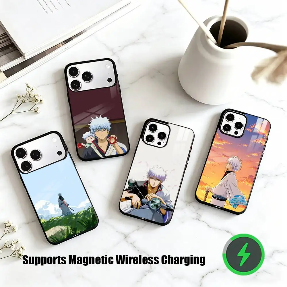 G-Gintama Sakata Gintoki Yorozuya Phone Case For iPhone17,16,15,14,13,12,11 Plus,Pro Compatible with magnetic wireless charging