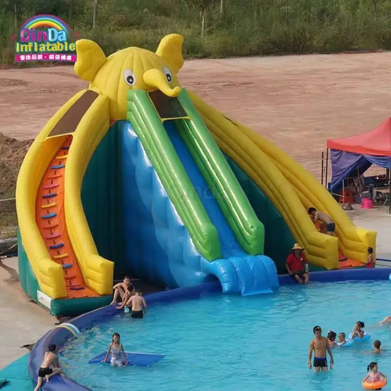Der beste aufblasbare Riesen-Schwimmbecken im Freien, aufblasbare Poolrutsche zum Verkauf