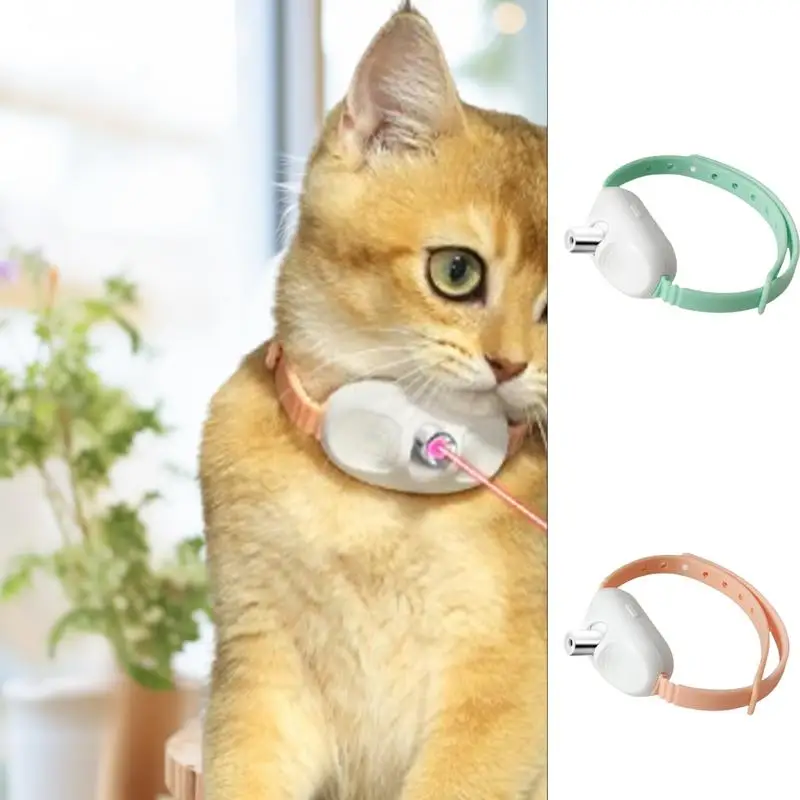 LED Laser Cat Teasing Toy Cat Collar Toy Electric Smart Amusing Collar Automatic Cat Toy Smart Laser Teasing Cat Interactive Toy