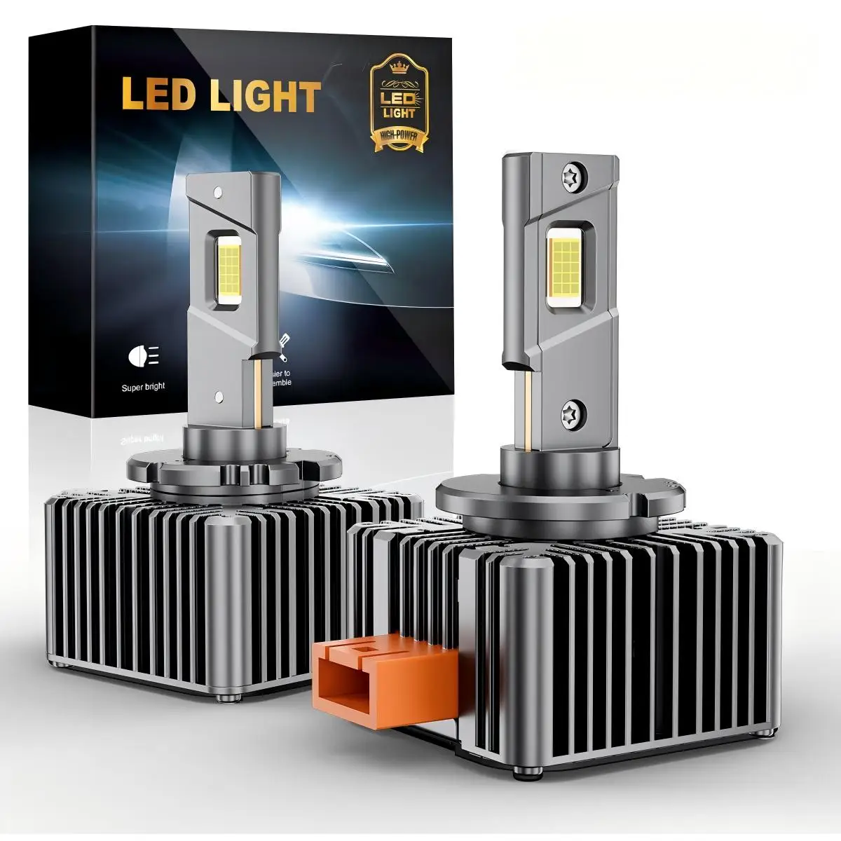 Image of D1S D3S D2S D4S LED-Scheinwerferlampen 70W 30000LM 6500K CANBUS Fehlerfrei 1:1 Original-HID-Größe für Fern- und Abblendlicht 12V Plug & Play