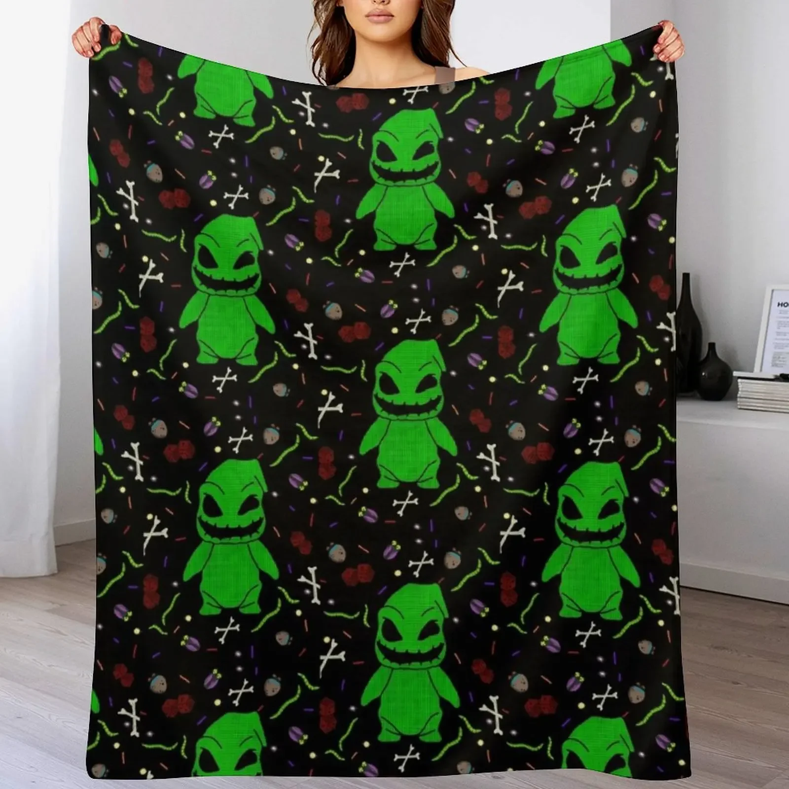 

Oogie boogie Throw Blanket Single Moving Furrys Sleeping Bag Blankets
