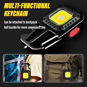 COB -Schlüsselbund wiederaufladbares Mini -Licht, super helles multifunktionales Laternen, Outdoor Camp Light mit Magnet, Schlitztaste 10 Hauptverkäufe multifunktionale Schlüsselanhänger - №4