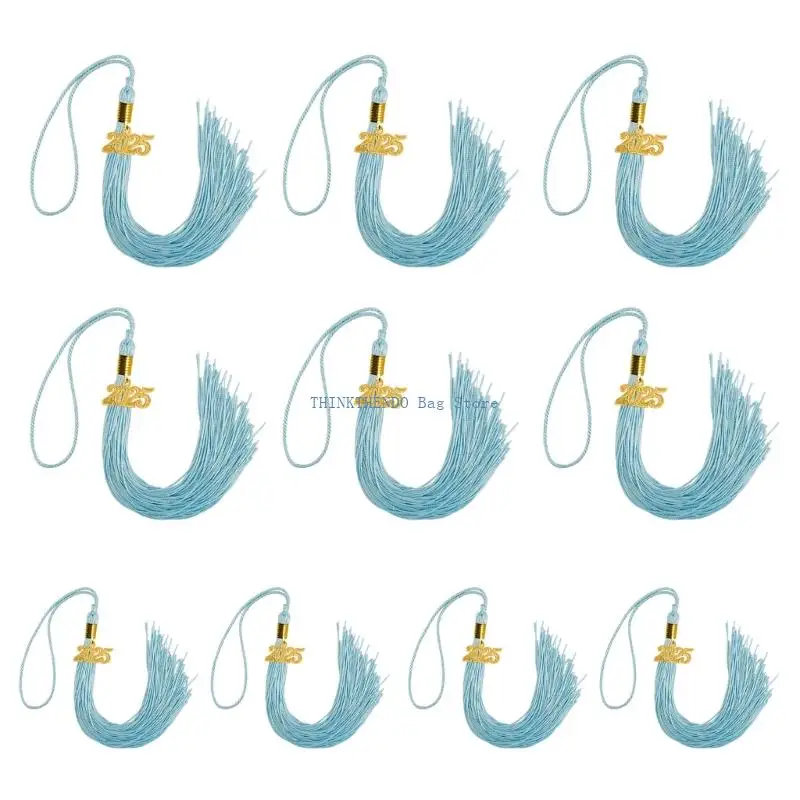 340D Class of 2026 Graduation Cap Tassels Set of 10 for University College Graduates and Academic Regalia Hat Charm Tassels