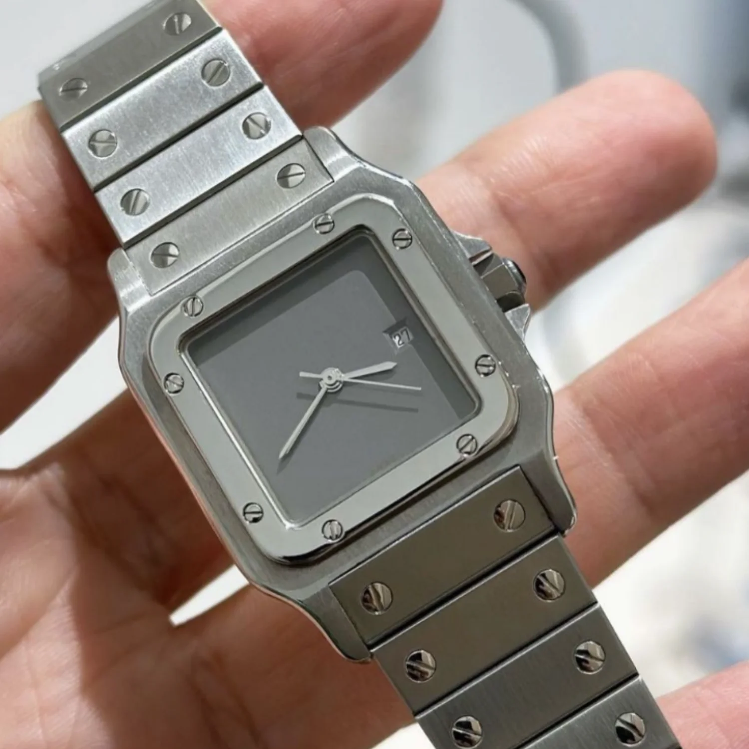 CILOA 2025 New Men's Square Fashion Casual Sports Stainless Steel Waterproof Quartz Watch