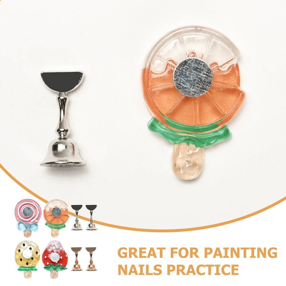 Support de pratique pour Nail Art, 4 pièces, supports en résine pour peinture des ongles, présentoir Portable pour faux ongles, usage domestique en Salon