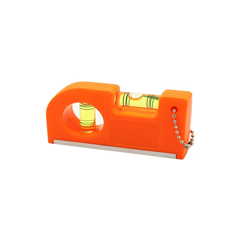 Mini livella a bolla portatile in plastica con livella a bolla a livello di catena con forte strumento di misurazione del livello del magnete Livella a bolla di livellamento per uso domestico Righello