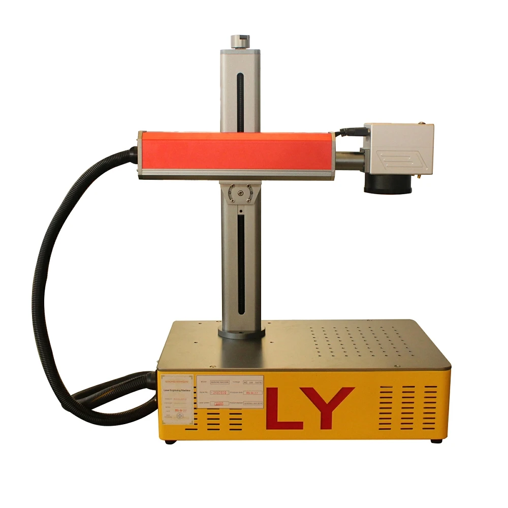 Desktop Fiber Laser Engraving Mini Metal Marking Machine 200W JPT with 4th Axis Drive for Stainless Ceramic Plastic PVC Mark DIY