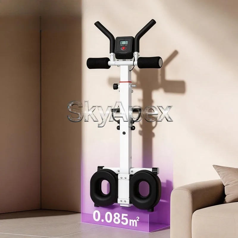 Home Indoor 4-in-1 Foldable Quiet Rower, Multifunctional Durable Anti-slip Fitness Machine for Waist Shaping and Crunch Workout