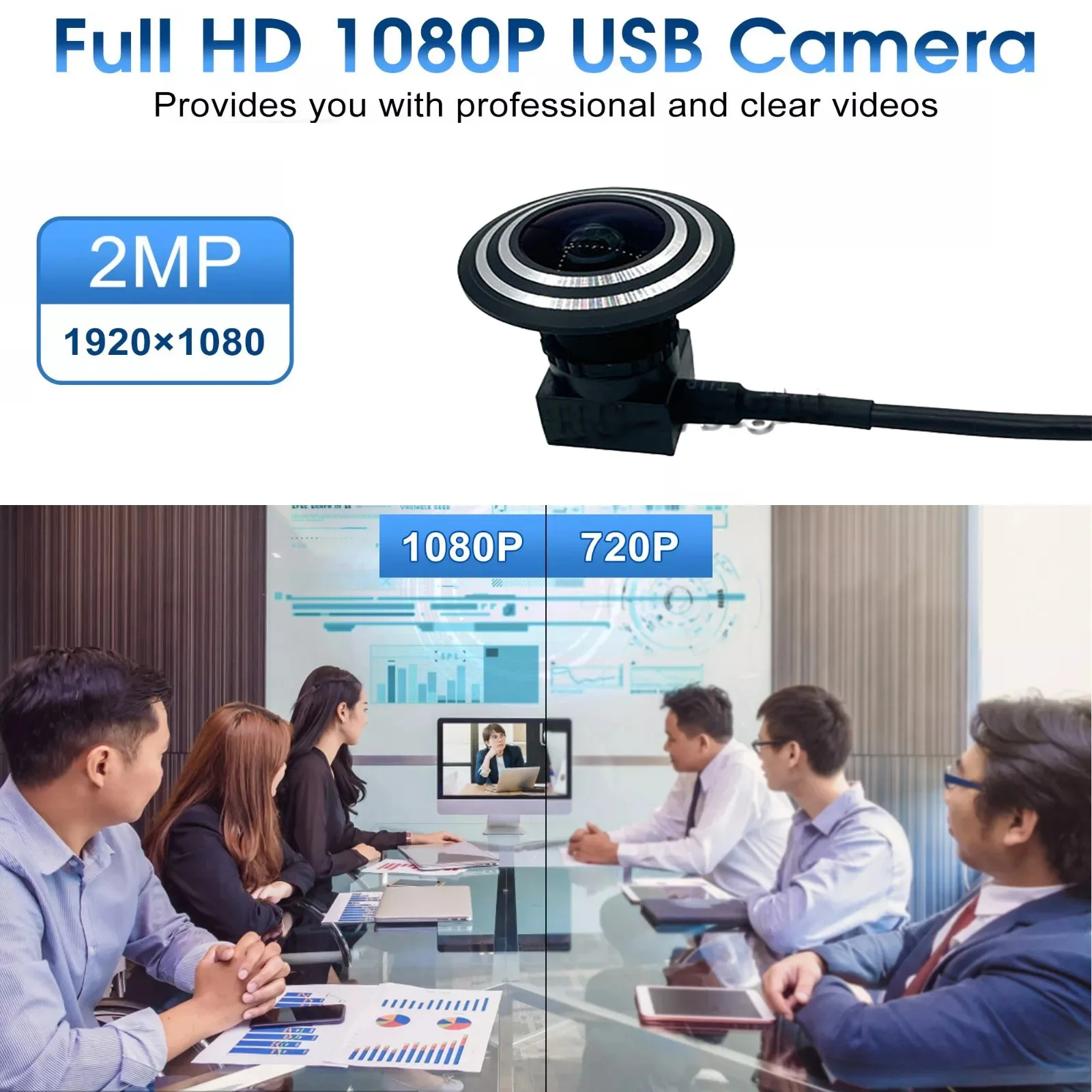 HD 1080P 1.66MM Lens Wide Angle 150 degrees Micro Size UVC OTG Fisheye Mini Camera Usb For ATM and Kiosk Vehicle Car Use