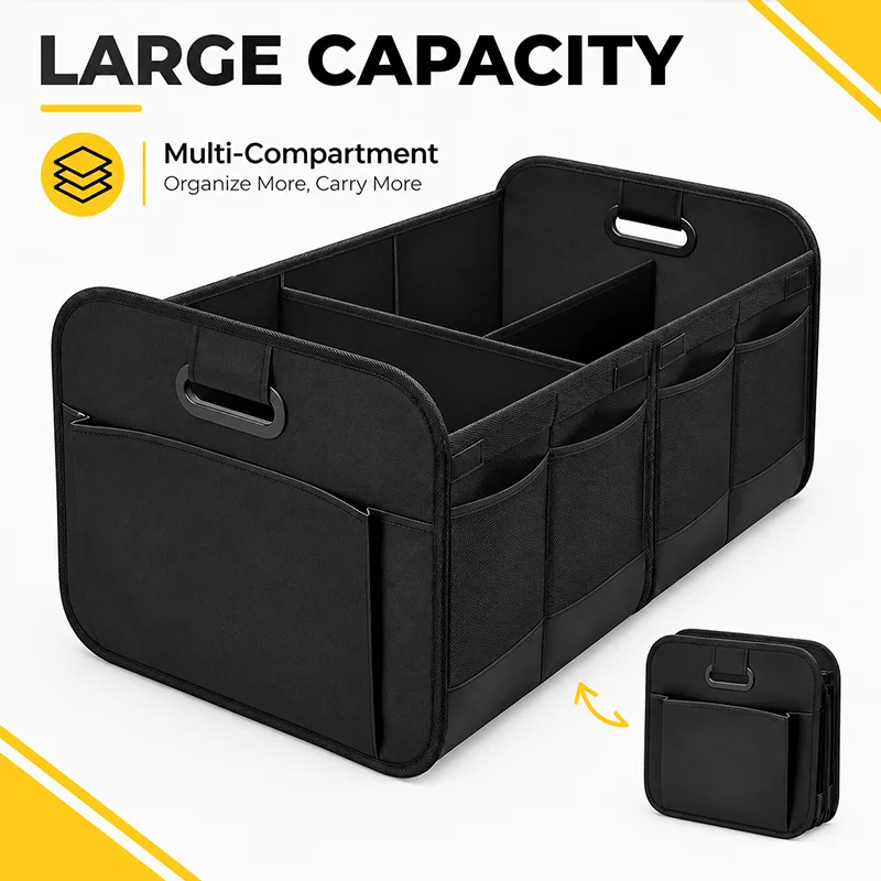 Large Capacity Car Trunk Organizer Oxford Foldable Cargo Storage Box ...