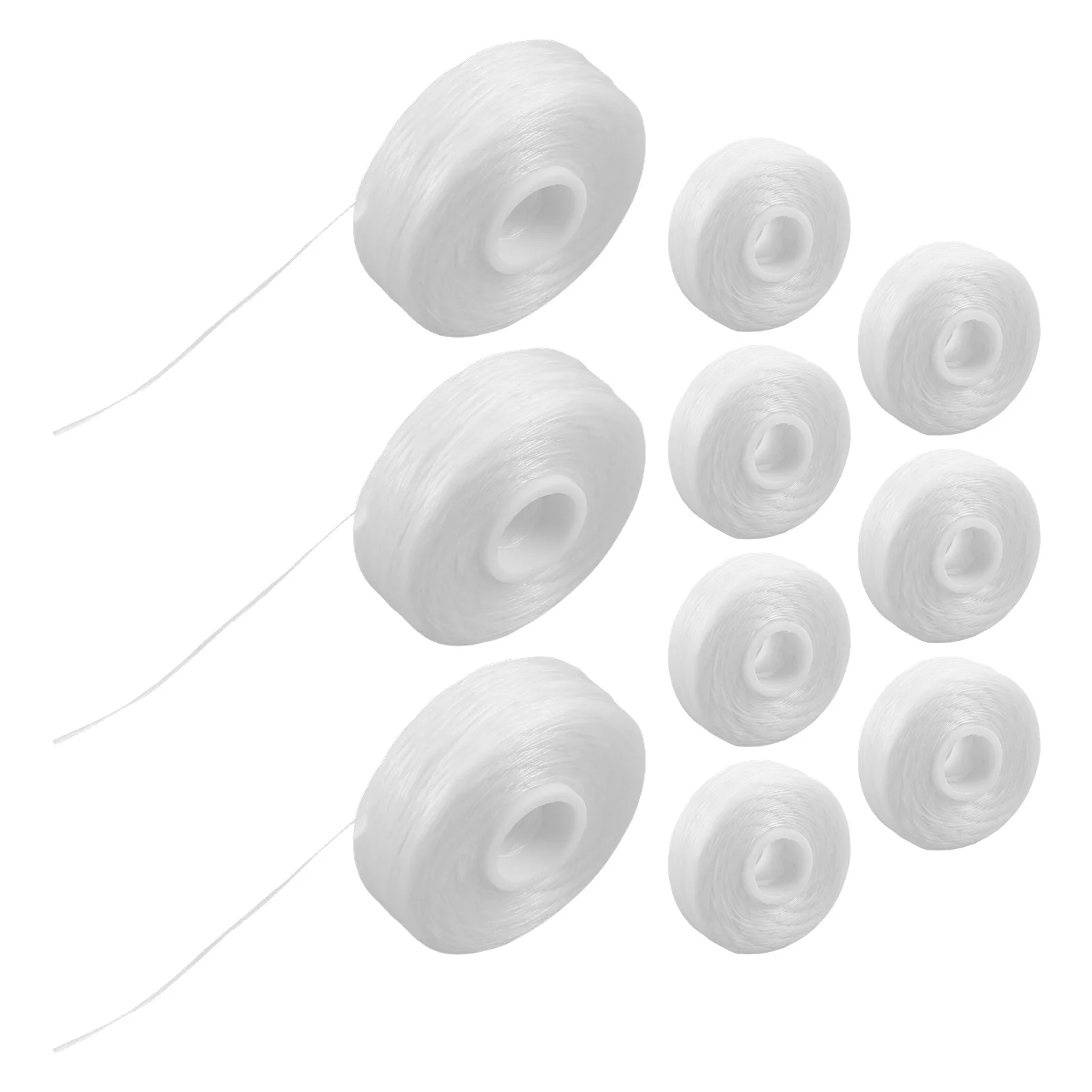 10pcs Dental Floss Core 50M Replacement Spool Refill For Tooth Cleaning Durable Polyester Thread Flosser Oral Care Spool