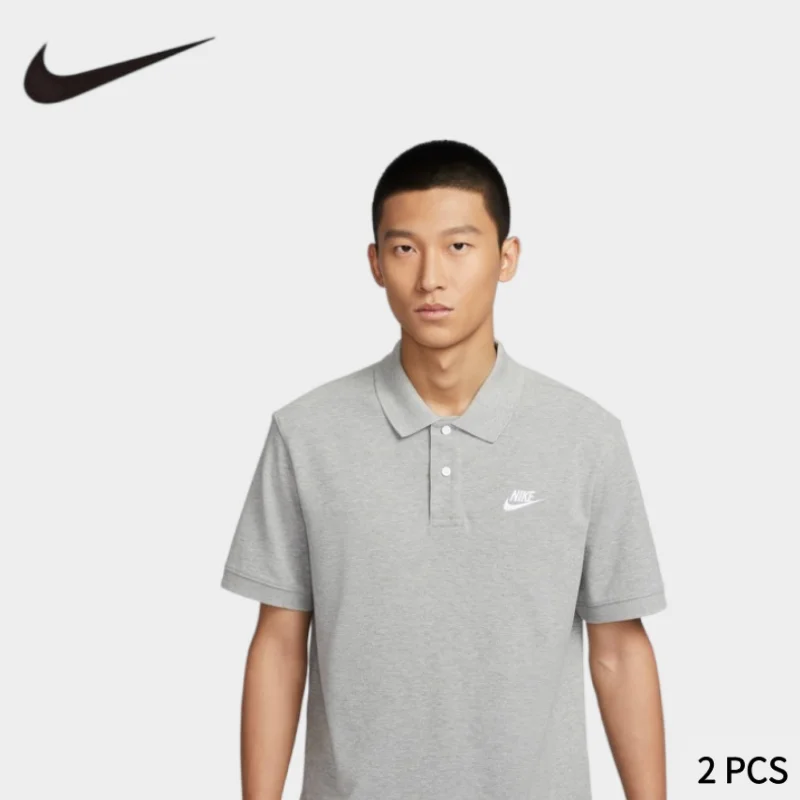 Camisa Polo Masculina Nike de Moda para o Verão - Blusa Esportiva de Algodão Puro com Gola com Fenda e Manga Curta - NIKE CJ4457-063