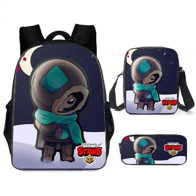 New Backpack Wilderness Fighting Backpack  Kawaii Cartoon Game Character Printed Schoolbag Pencil Case Satchel