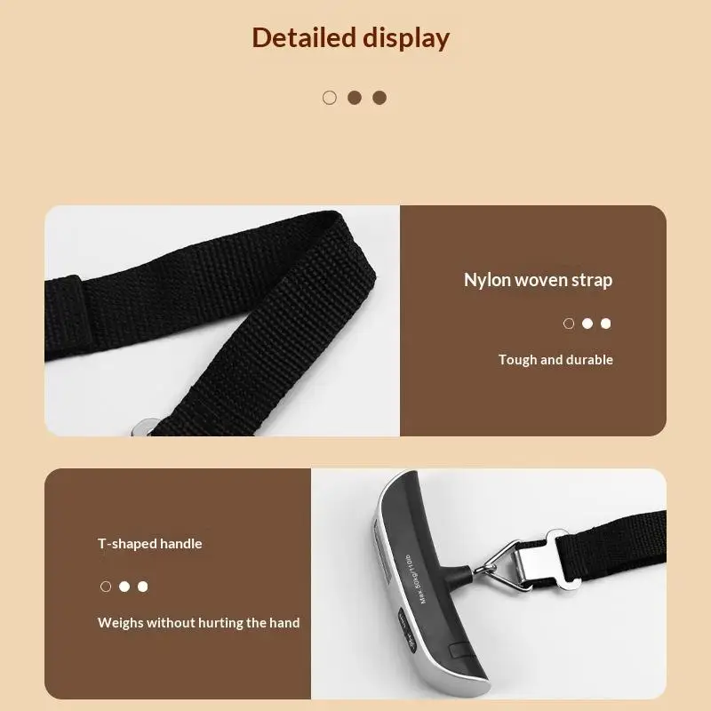 Portable Digital Travel Luggage Scale Handheld Hanging Weigher 110lb 50kg for Suitcase Weight Measurement