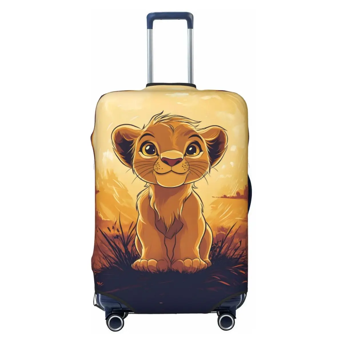 

Custom Cute The Lion King Film Luggage Cover Protector Elastic Kawaii Simba Cub Travel Suitcase Covers
