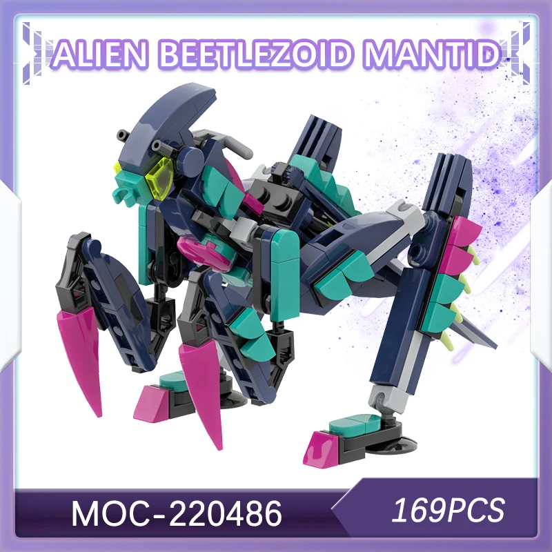 

169 шт., механические животные Sci Fi, инопланетянин, жук-зоид, модель строительного блока, набор кирпичей, креативные подарки, миниатюрные DIY MOC-220486