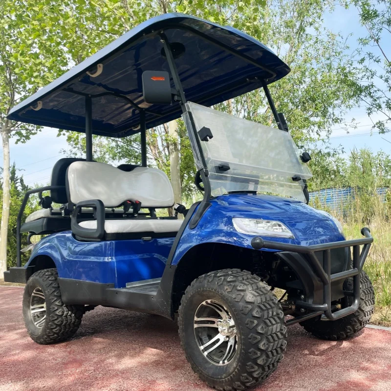 2 Seater Off-Road Electric Golf Cart/2 Seater Utility Vehicle With 12-Inch Off-Road Tires Side Mirror With Turning Light