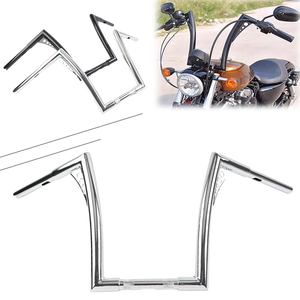 

Motorcycle 14" Rise 1-1/4" Ape Hangers Bars Handlebar For Harley Davidson Dyna Softail FLST FXST Sportster XL 883 1200