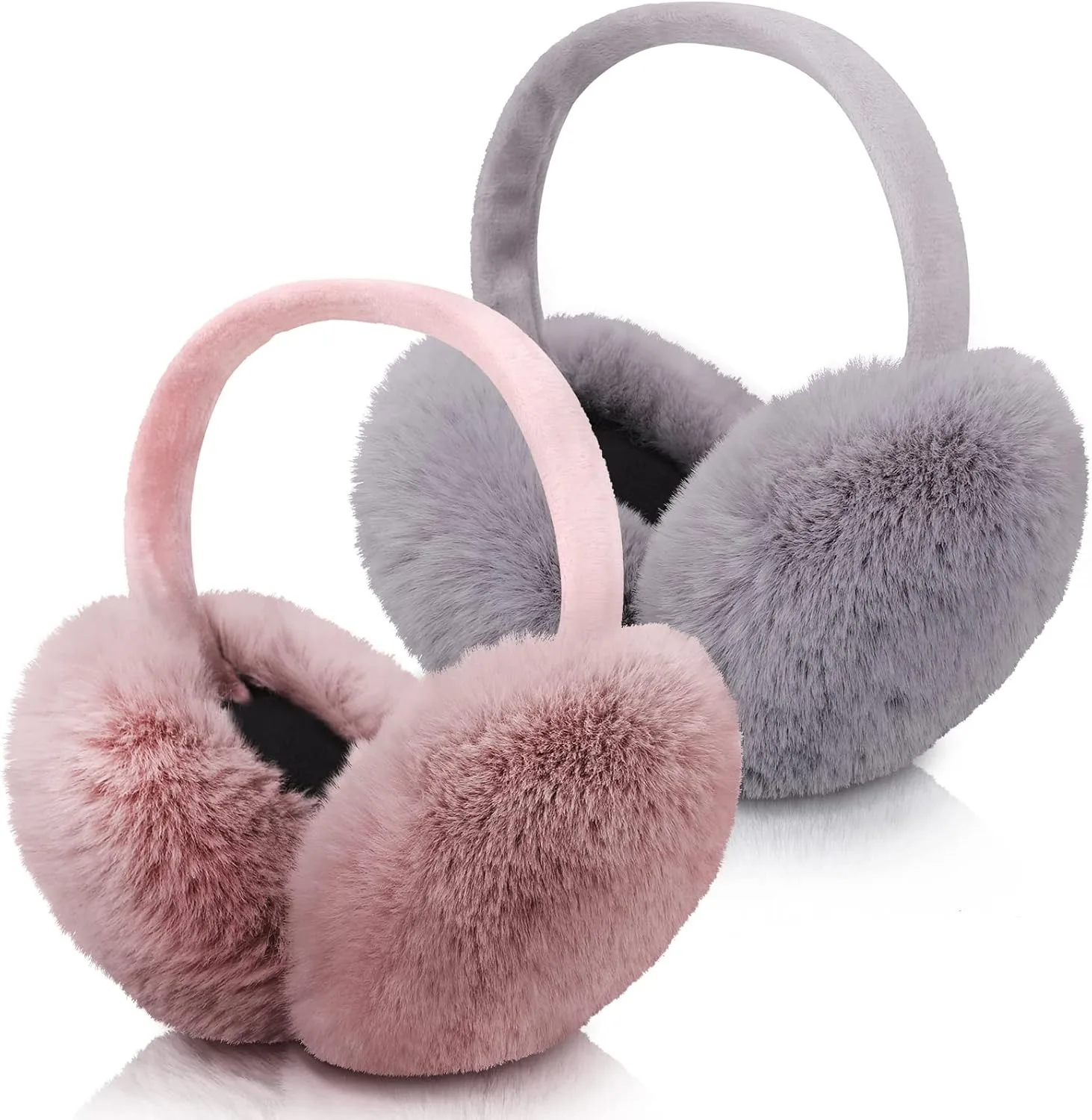 1Pc Soft Plush Ear Warmer Winter Warm Earmuffs for Women Men Fashion Solid Color Outdoor Cold Protection Ear-Muffs Adding Velvet