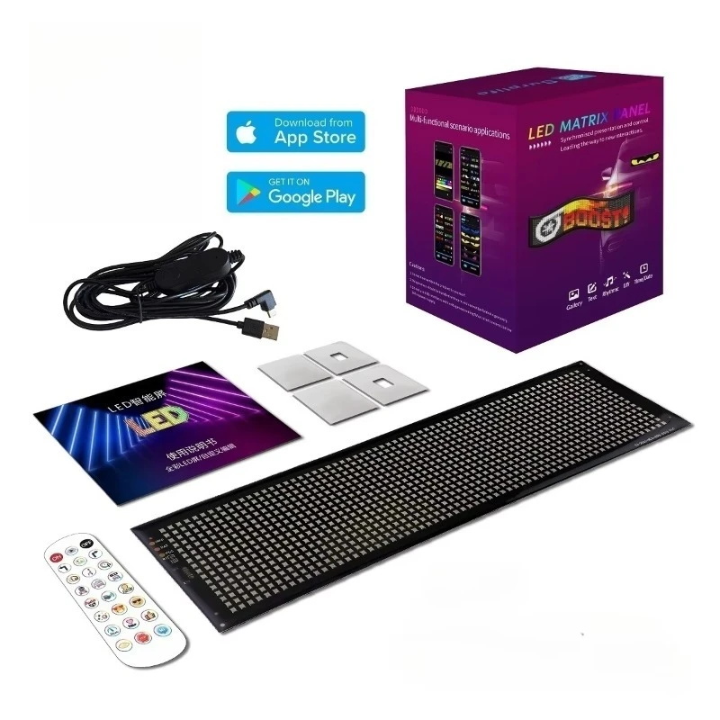 

32*16 RGB гибкий светодиодный смарт-экран с управлением через приложение DIY синхронизация музыки Bluetooth универсальный для IOS Android питание от USB