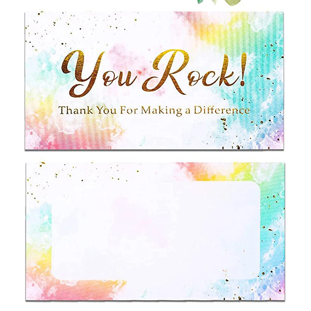 50pcs You Are Awesome Cards Colorful Thank You For Making A Difference Cards Appreciation Card For Your Order Small Bushiness