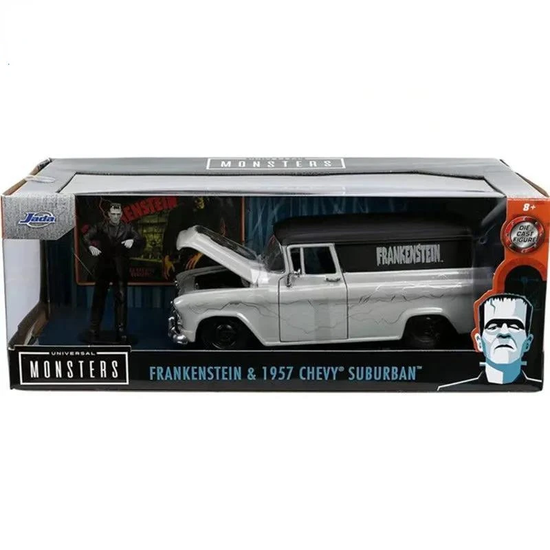 1:24 FRANKENSTEIN & 1957 CHEVY SUBURBAN High Simulation Diecast Car Metal Chevrolet Alloy Model Car Gift Collection