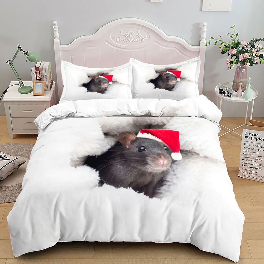 

Lovely Rats Boys Duvet Cover Set UK Single Double Queen US Twin Full King Size Among Bed Linen Set